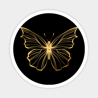 Gold Butterfly Magnet